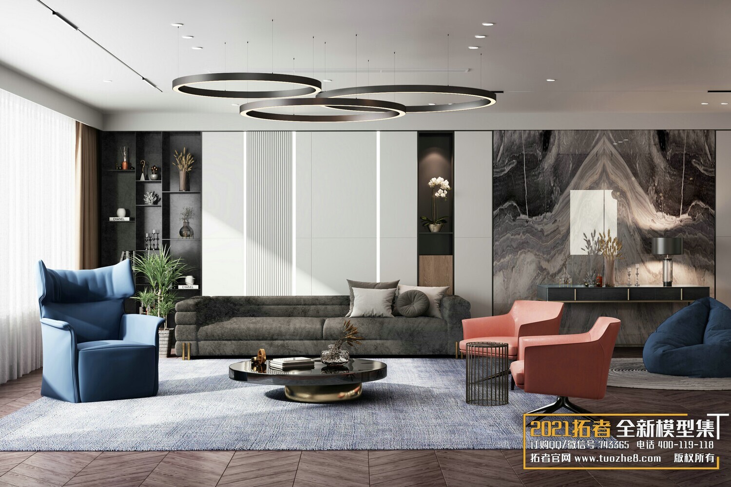 67 LIVING ROOM VRAY SCENES 3D MODELS VOL.19 - VRAY