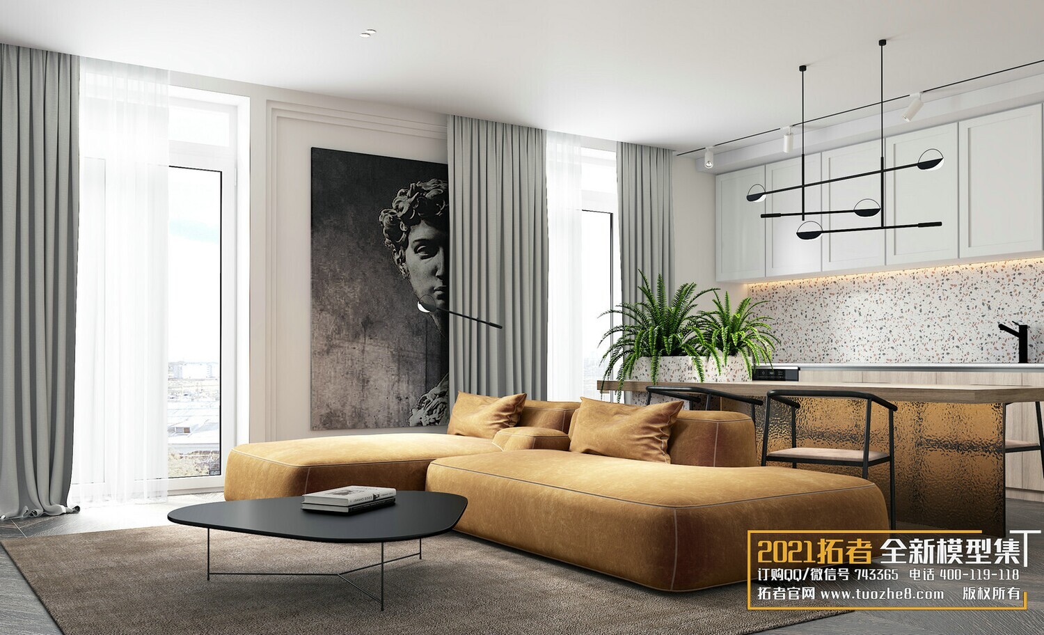 67 LIVING ROOM VRAY SCENES 3D MODELS VOL.19 - VRAY