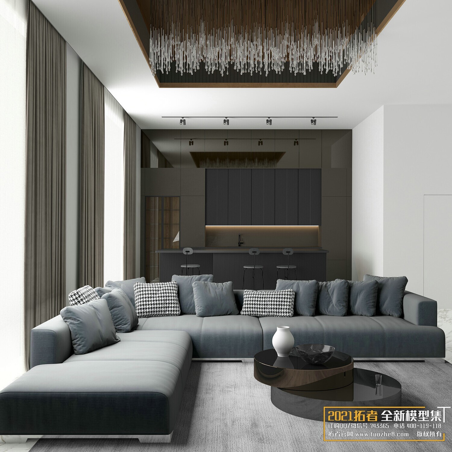 67 LIVING ROOM VRAY SCENES 3D MODELS VOL.19 - VRAY