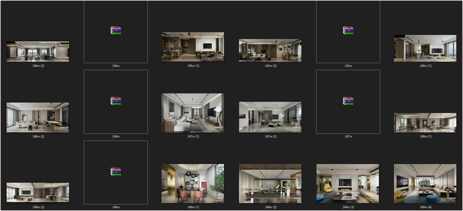 67 LIVING ROOM VRAY SCENES 3D MODELS VOL.19 - VRAY