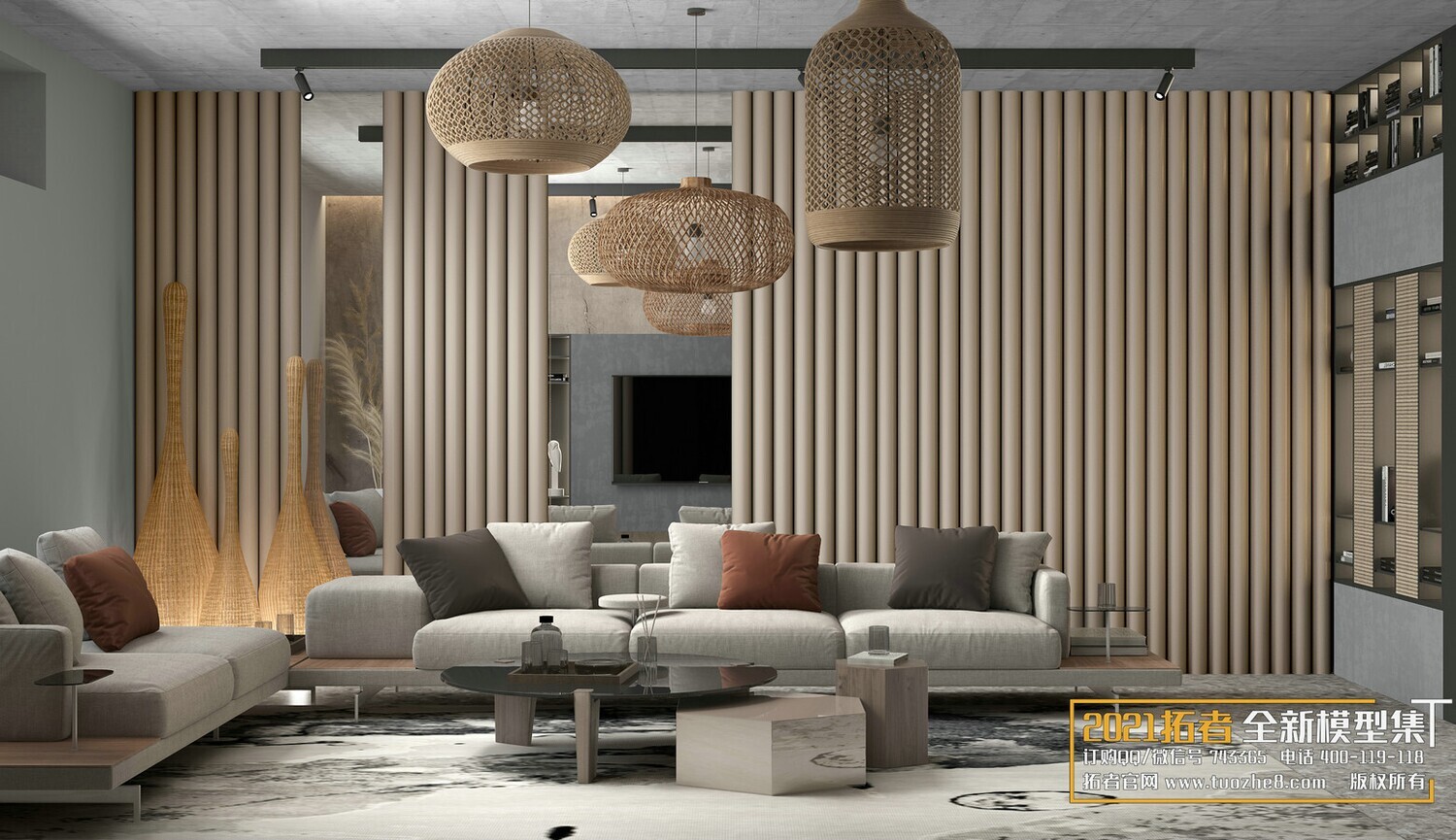 67 LIVING ROOM VRAY SCENES 3D MODELS VOL.19 - VRAY