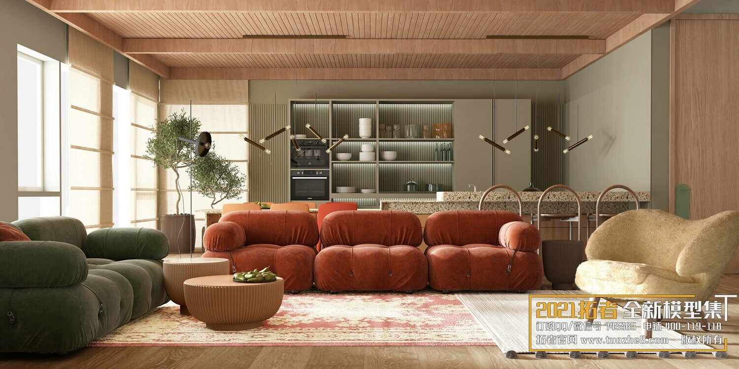 67 LIVING ROOM VRAY SCENES 3D MODELS VOL.19 - VRAY