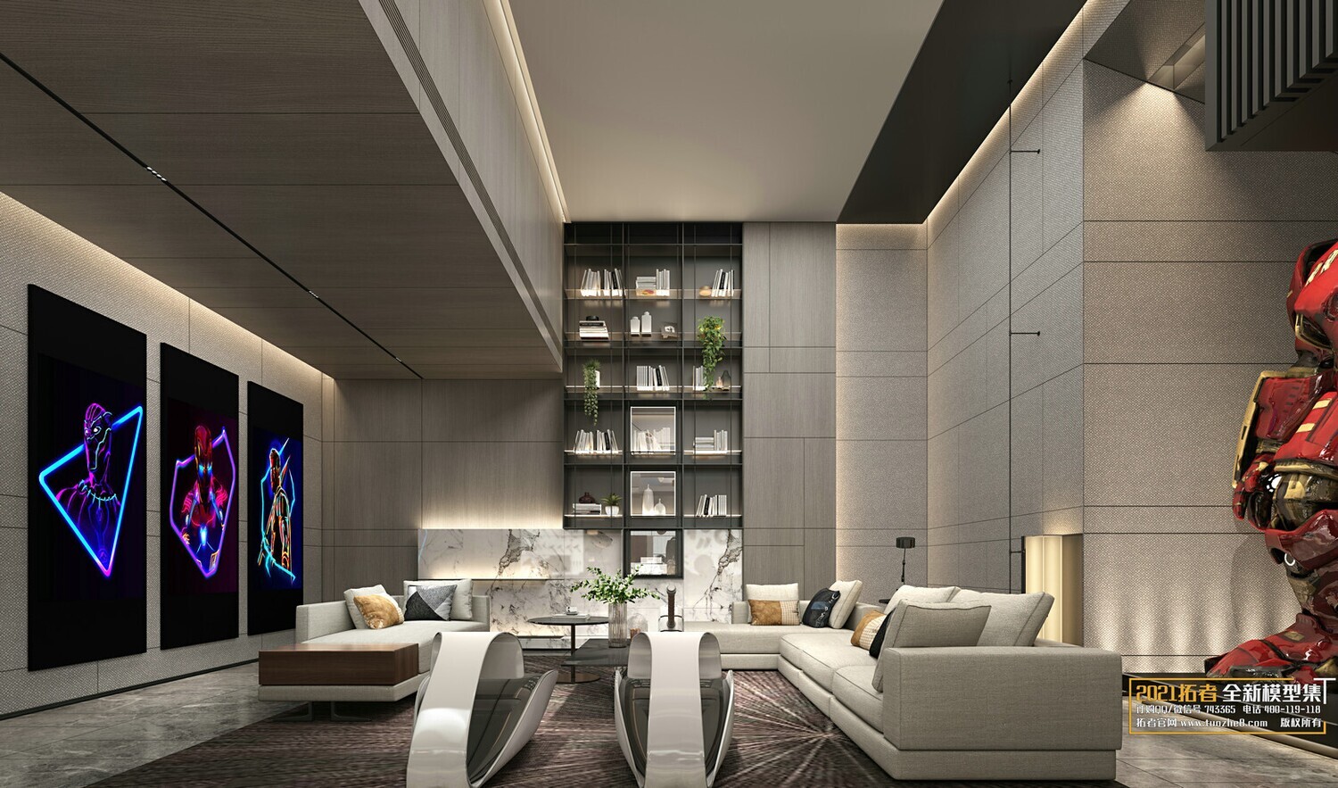 67 LIVING ROOM VRAY SCENES 3D MODELS VOL.19 - VRAY