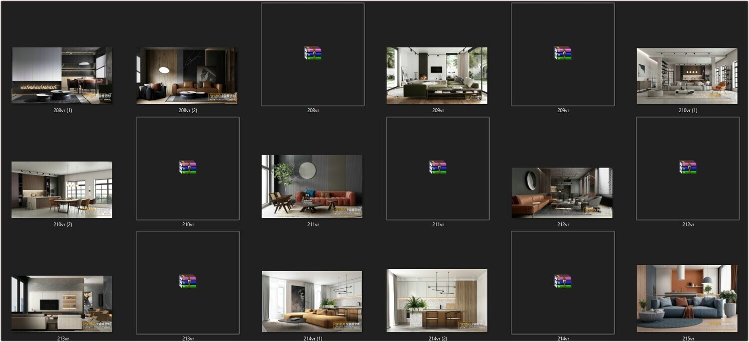 67 LIVING ROOM VRAY SCENES 3D MODELS VOL.19 - VRAY