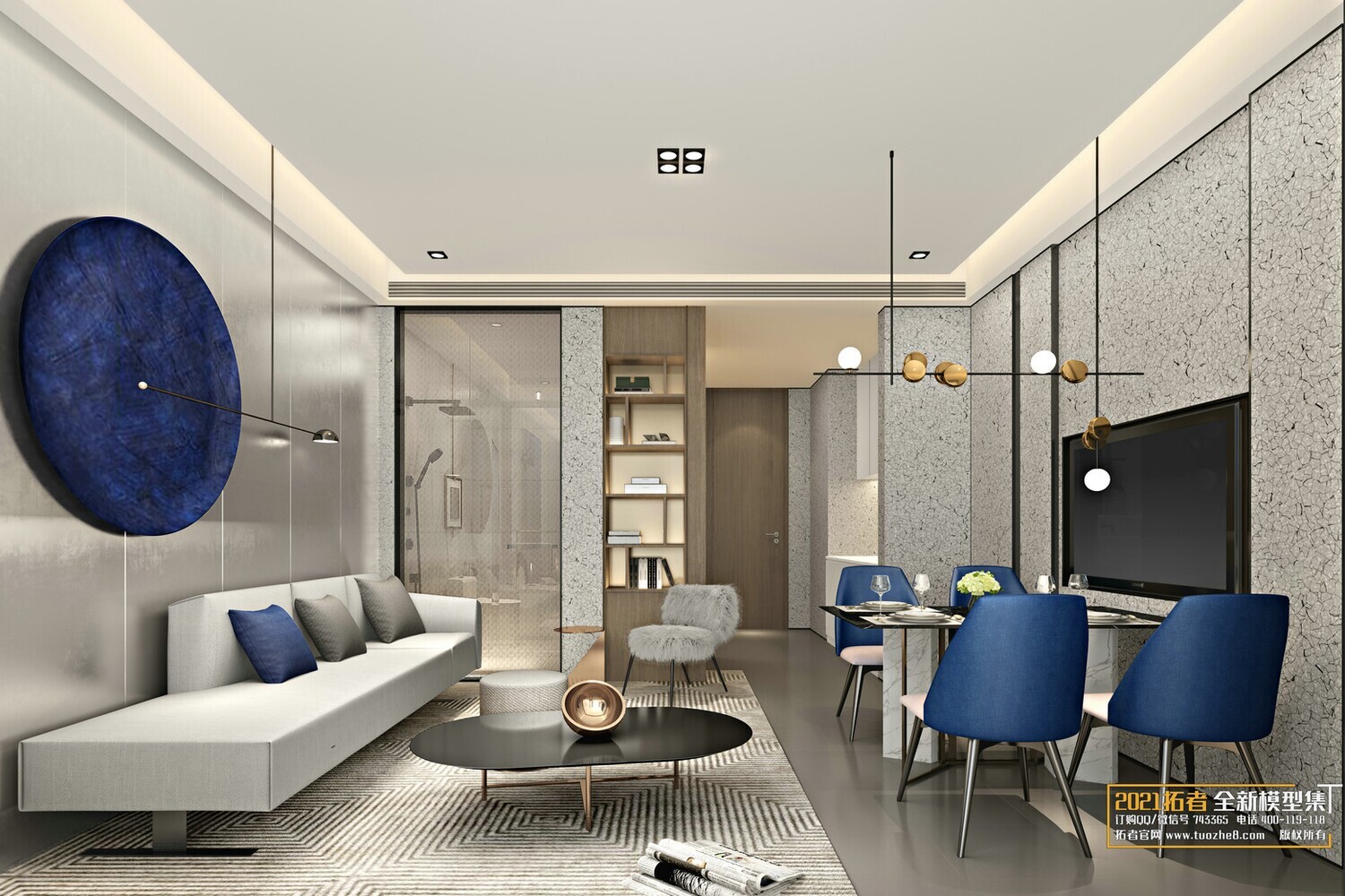 67 LIVING ROOM VRAY SCENES 3D MODELS VOL.19 - VRAY