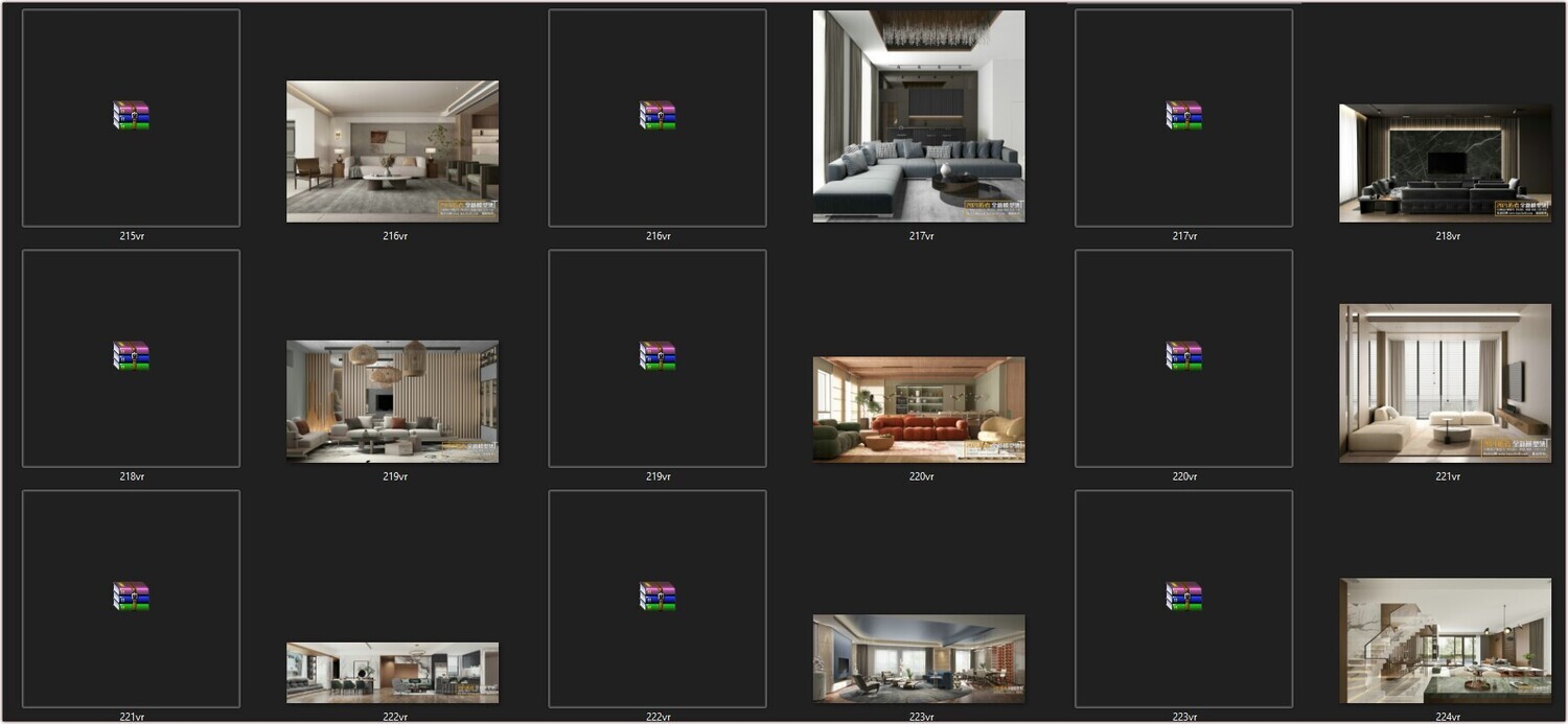 67 LIVING ROOM VRAY SCENES 3D MODELS VOL.19 - VRAY