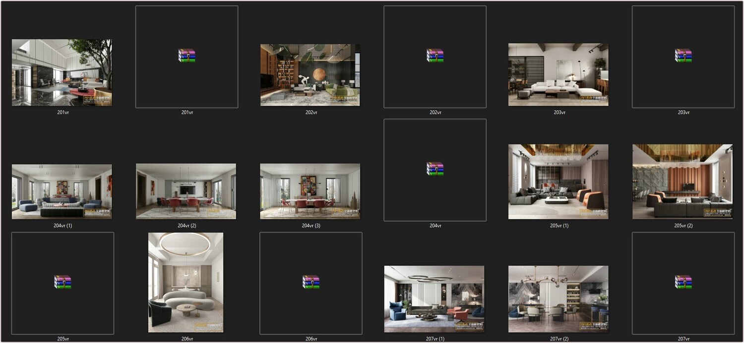 67 LIVING ROOM VRAY SCENES 3D MODELS VOL.19 - VRAY