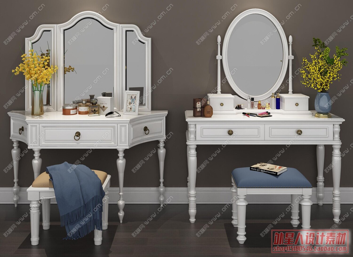 14 DRESSING TABLE MODELS VOL.01- VRAY