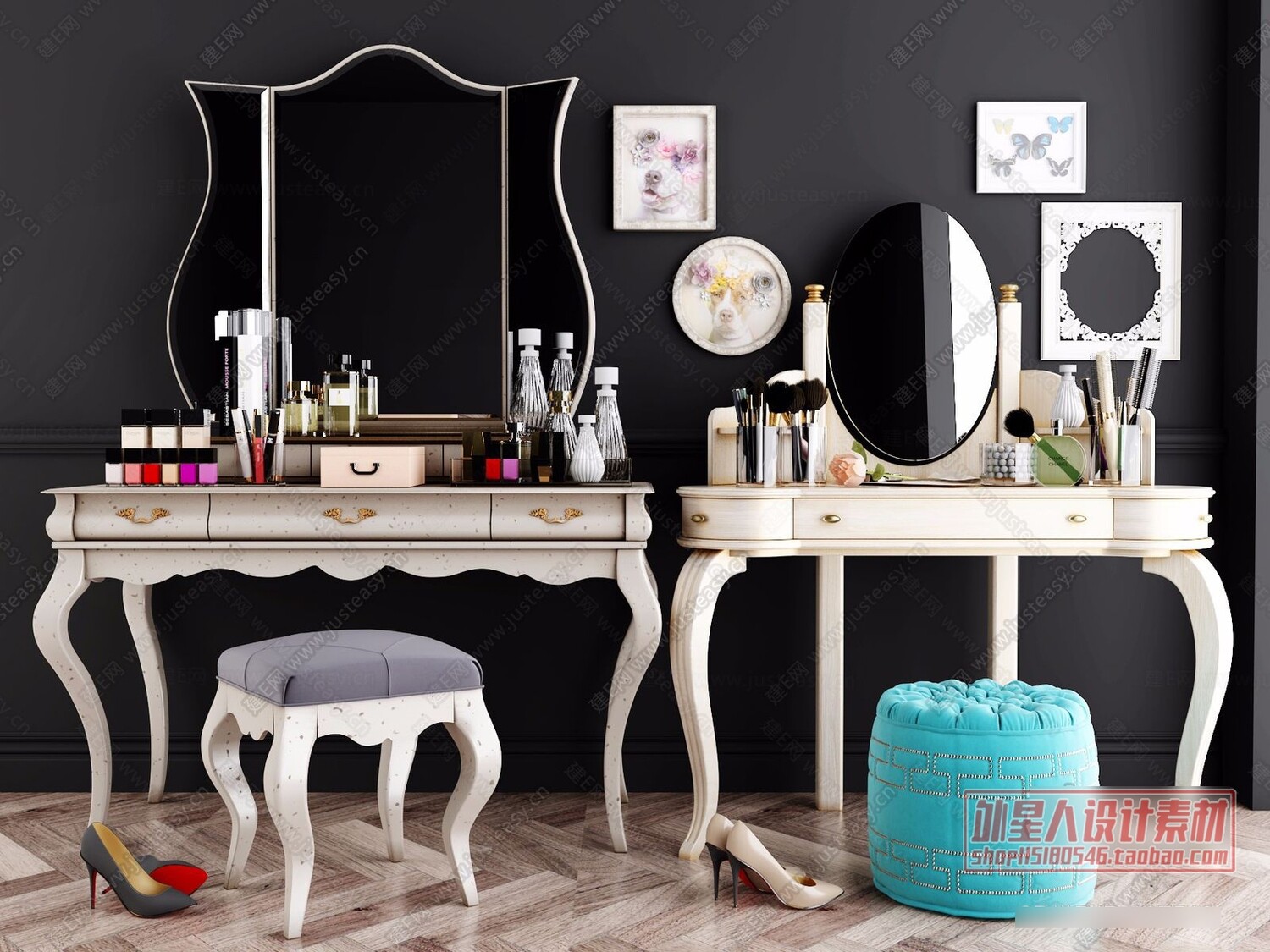 14 DRESSING TABLE MODELS VOL.01- VRAY