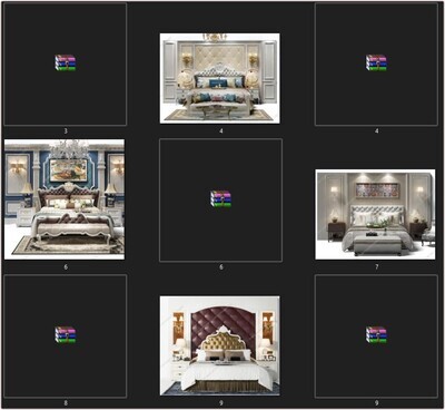 45 SET BED ROOM 3D MODELS CLASSIC STYLE-VRAY