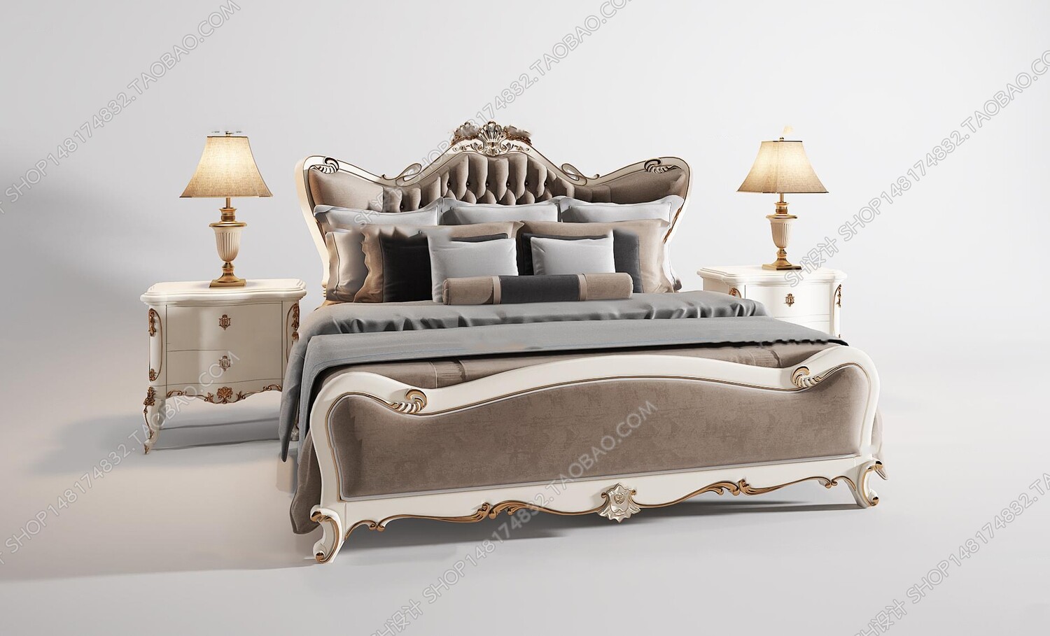 45 SET BED ROOM 3D MODELS CLASSIC STYLE-VRAY