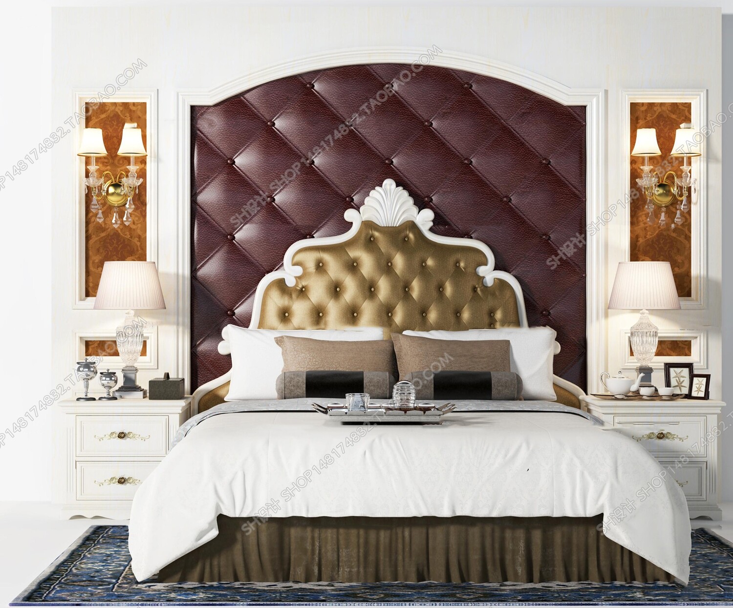 45 SET BED ROOM 3D MODELS CLASSIC STYLE-VRAY