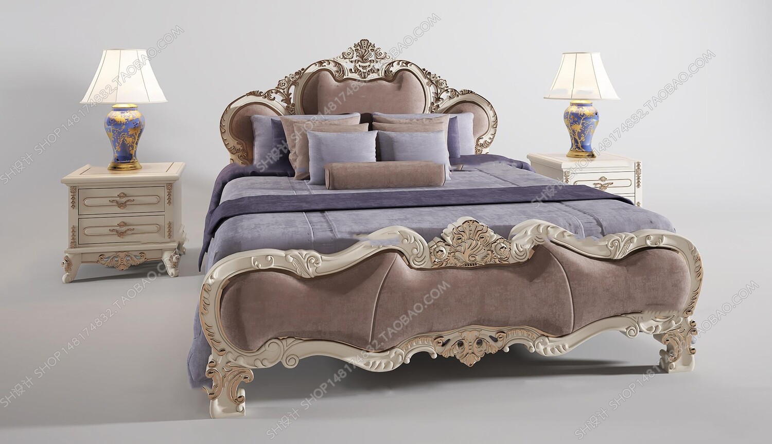 45 SET BED ROOM 3D MODELS CLASSIC STYLE-VRAY