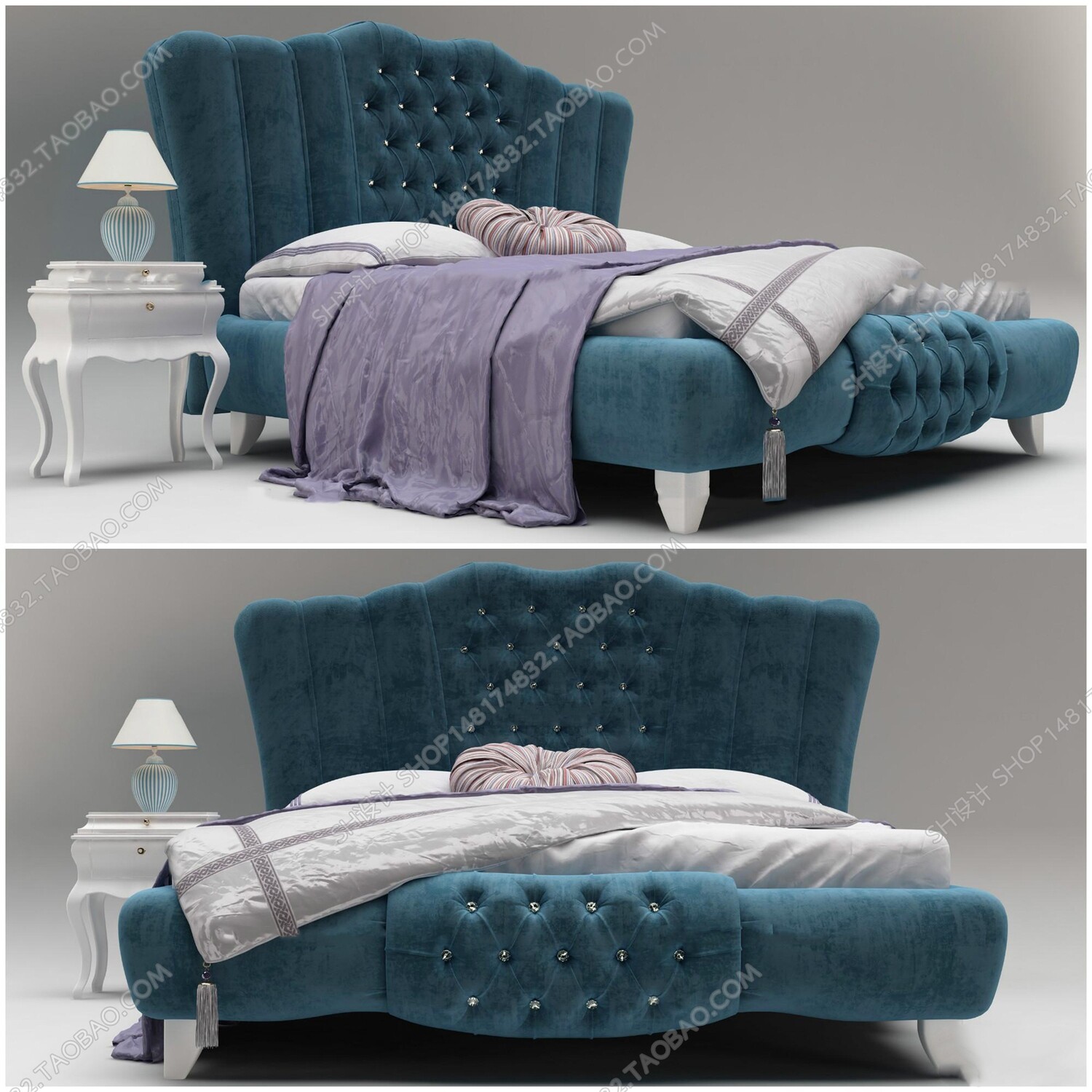 45 SET BED ROOM 3D MODELS CLASSIC STYLE-VRAY