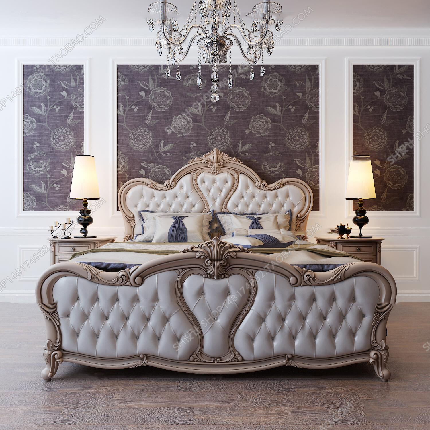 45 SET BED ROOM 3D MODELS CLASSIC STYLE-VRAY
