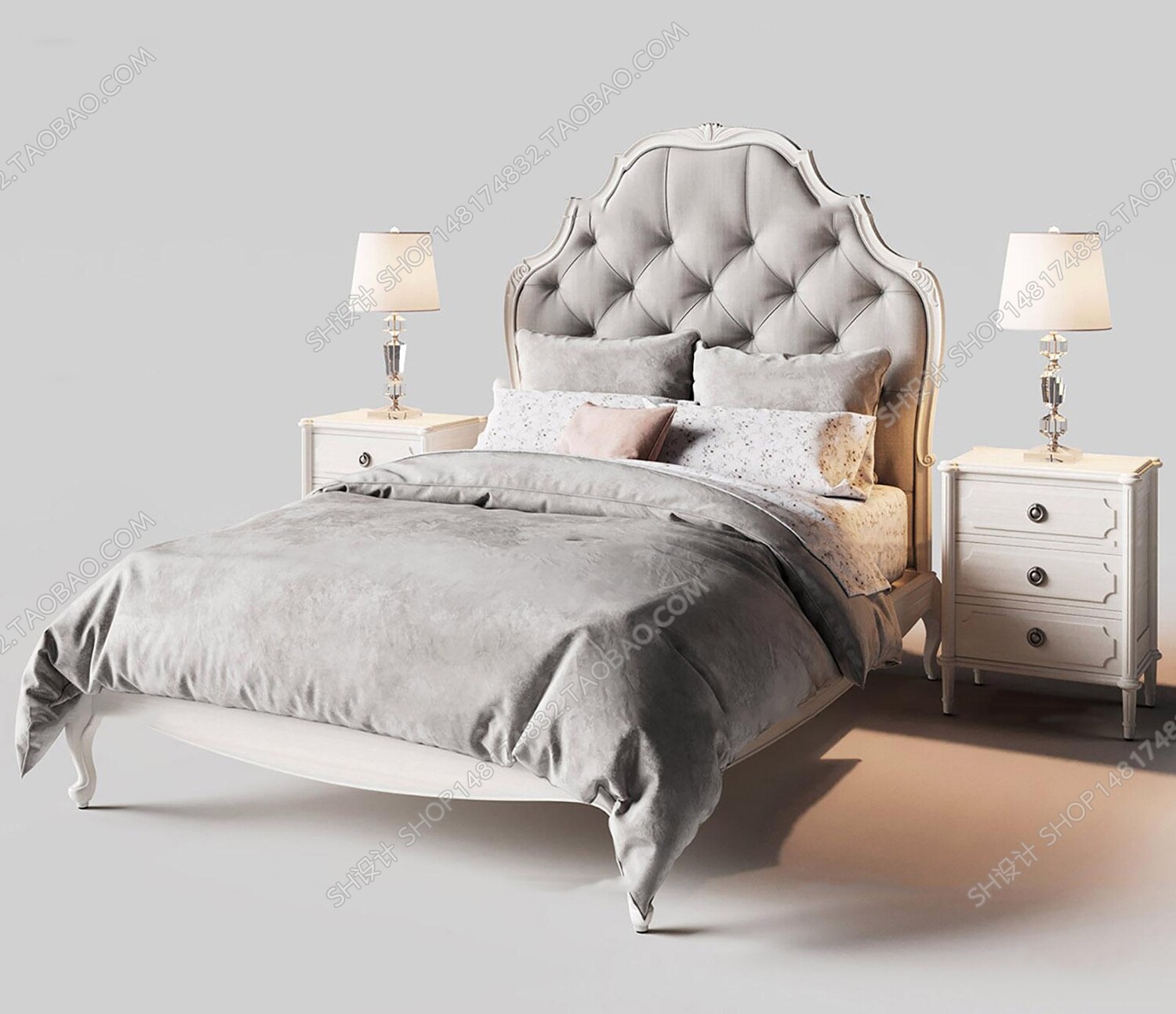 45 SET BED ROOM 3D MODELS CLASSIC STYLE-VRAY