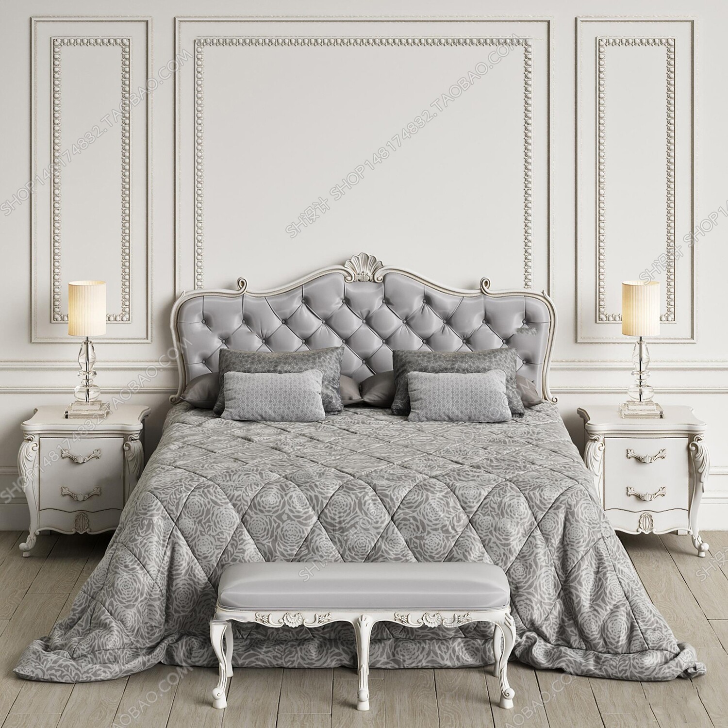 45 SET BED ROOM 3D MODELS CLASSIC STYLE-VRAY