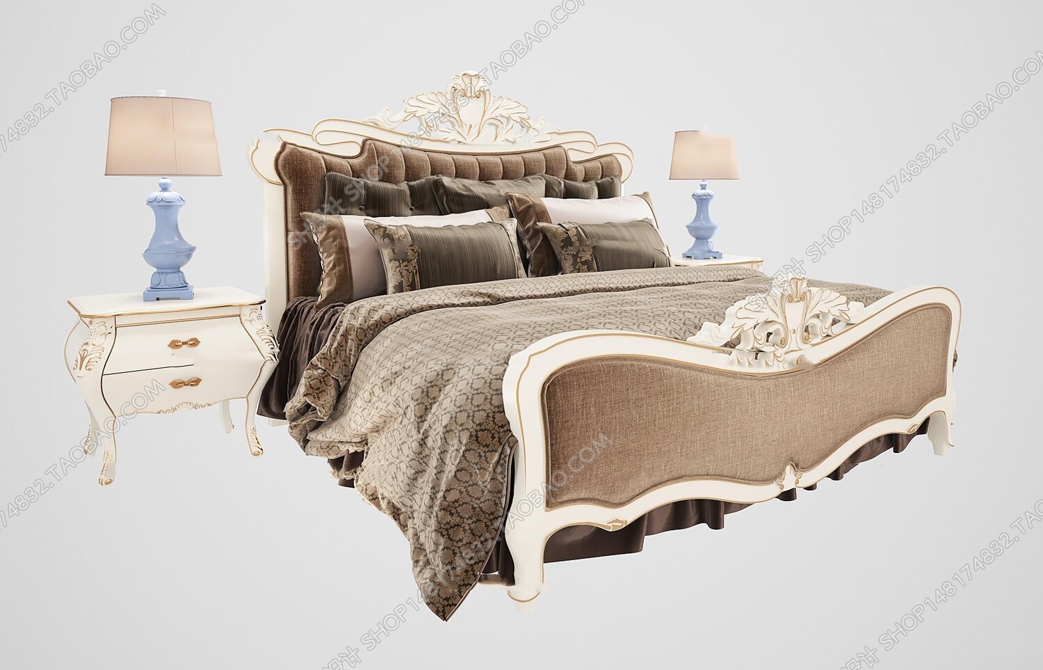 45 SET BED ROOM 3D MODELS CLASSIC STYLE-VRAY