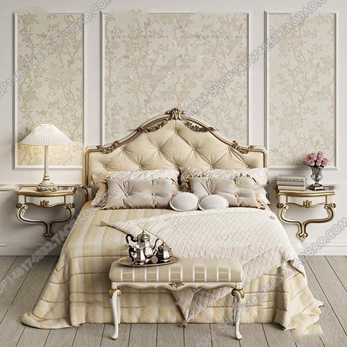 45 SET BED ROOM 3D MODELS CLASSIC STYLE-VRAY