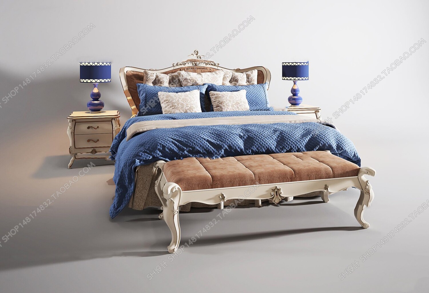 45 SET BED ROOM 3D MODELS CLASSIC STYLE-VRAY