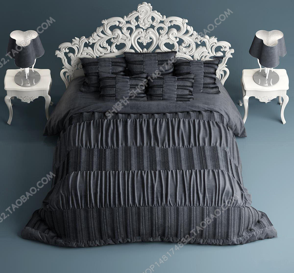 45 SET BED ROOM 3D MODELS CLASSIC STYLE-VRAY