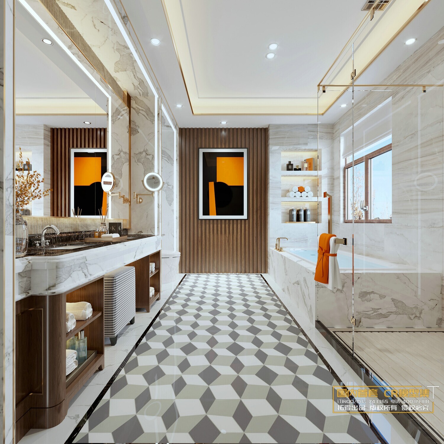 11 BATHROOM FULL SCENES 3D MODELS VOL .06 - CO.RO.NA