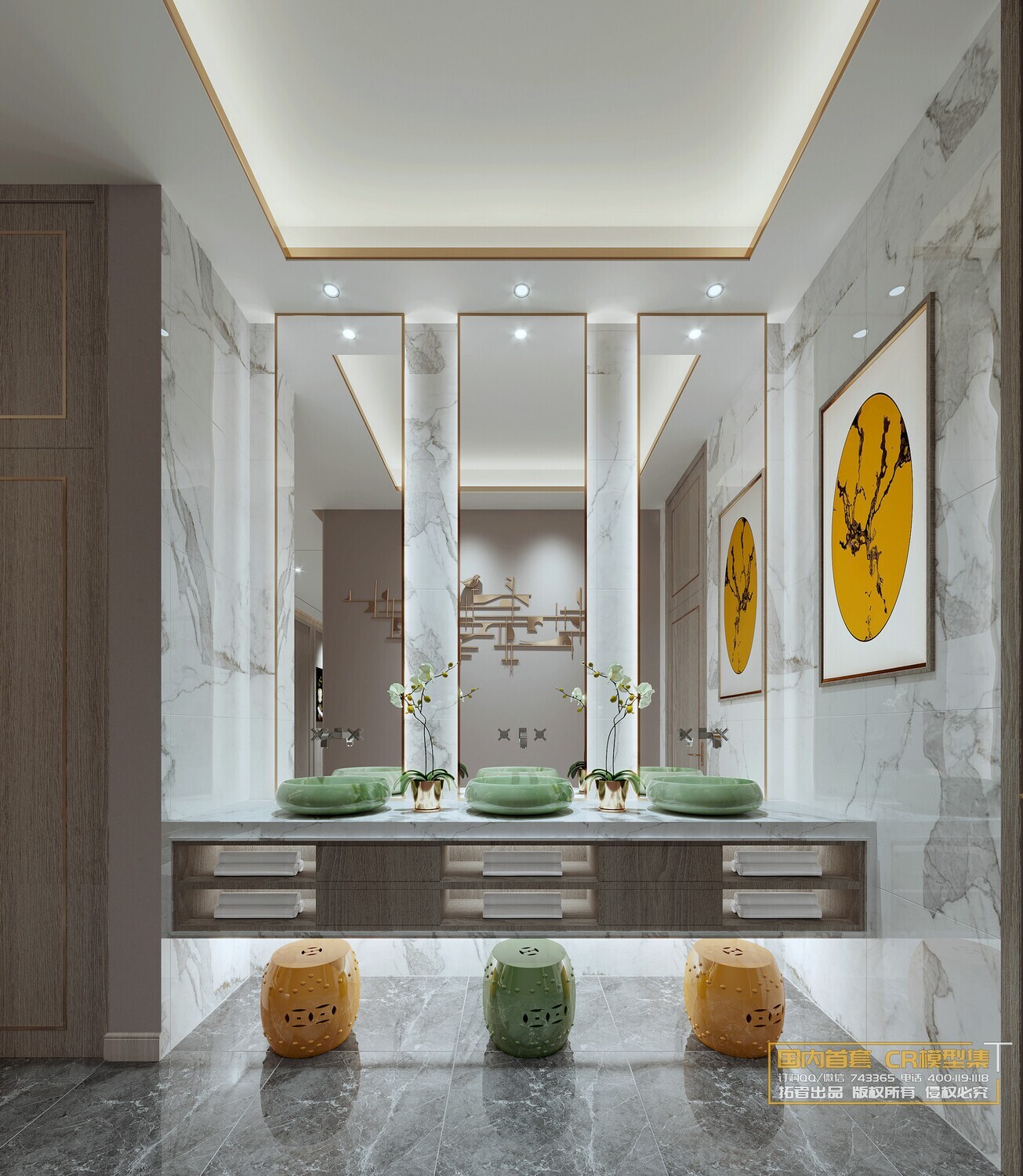 11 BATHROOM FULL SCENES 3D MODELS VOL .06 - CO.RO.NA
