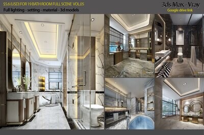 19 BATHROOM FULL SCENES  VOL.05 - VRAY