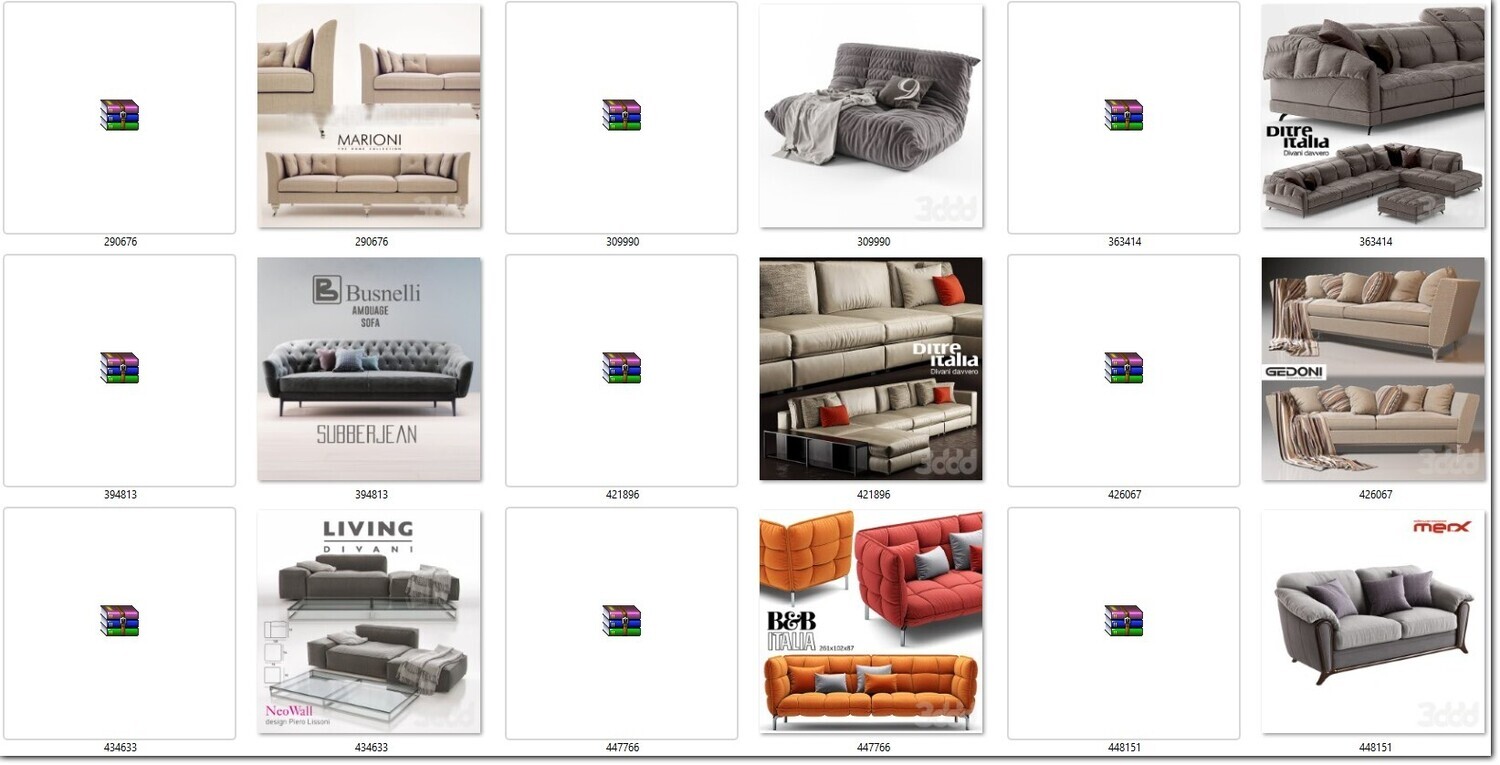 340 SOFA MODELS 3DSKY PRO VOL.01 - 3DS MAX