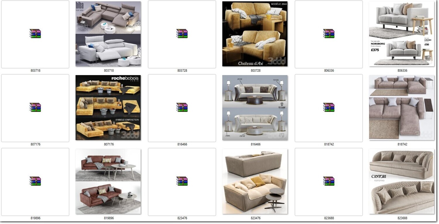 340 SOFA MODELS 3DSKY PRO VOL.01 - 3DS MAX