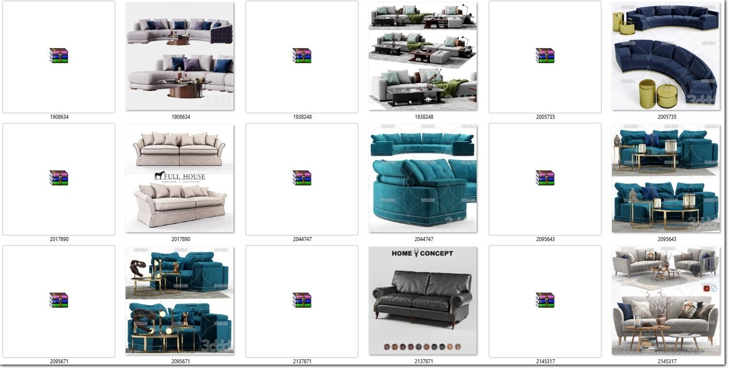 340 SOFA MODELS 3DSKY PRO VOL.01 - 3DS MAX