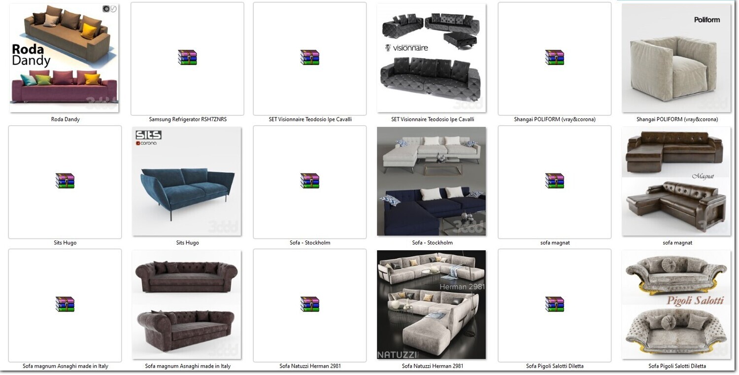 340 SOFA MODELS 3DSKY PRO VOL.01 - 3DS MAX
