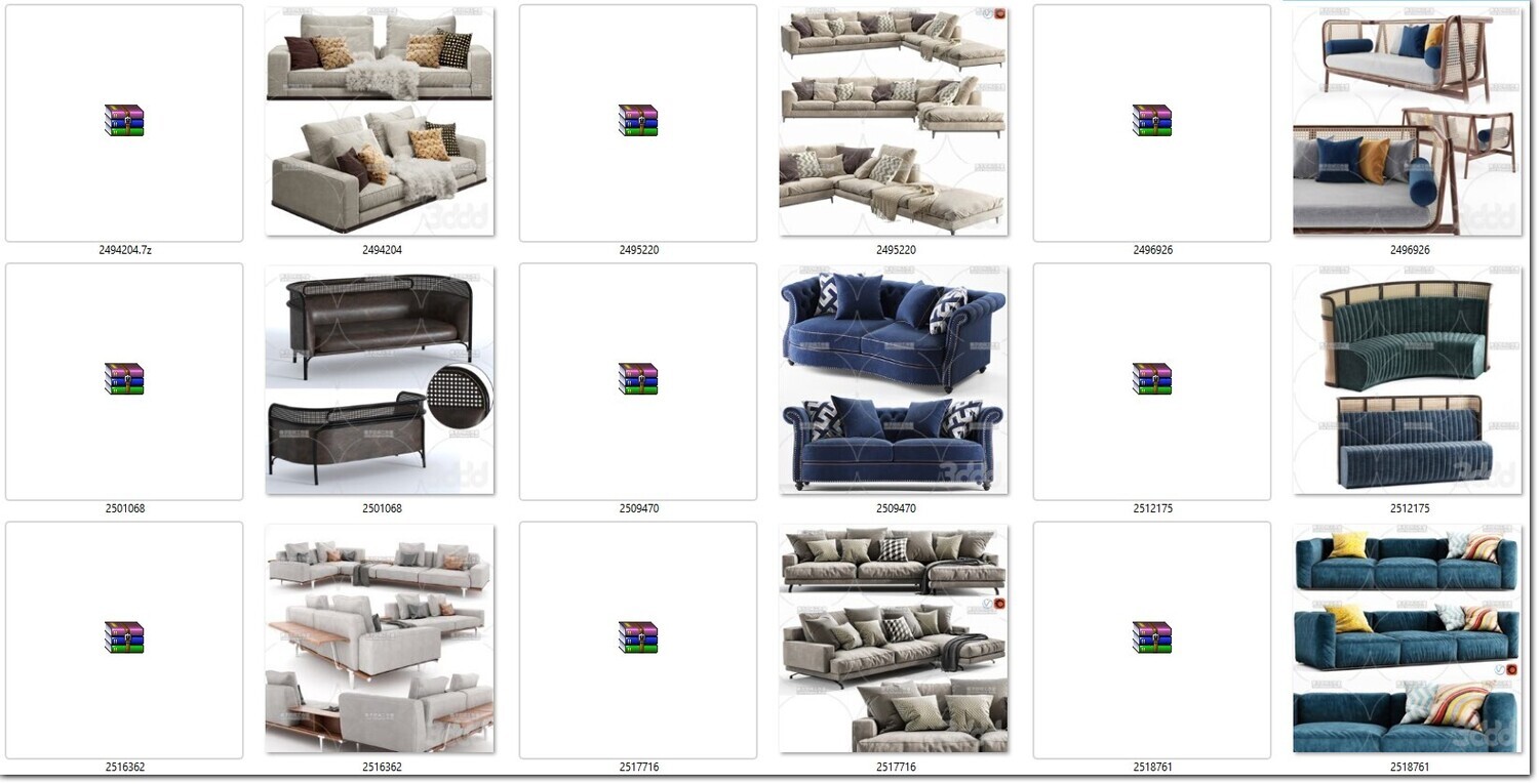 340 SOFA MODELS 3DSKY PRO VOL.01 - 3DS MAX