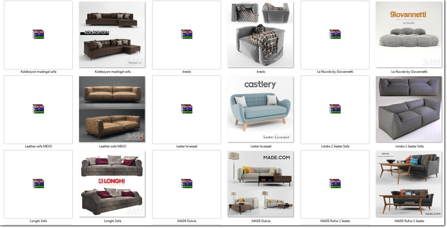 340 SOFA MODELS 3DSKY PRO VOL.01 - 3DS MAX