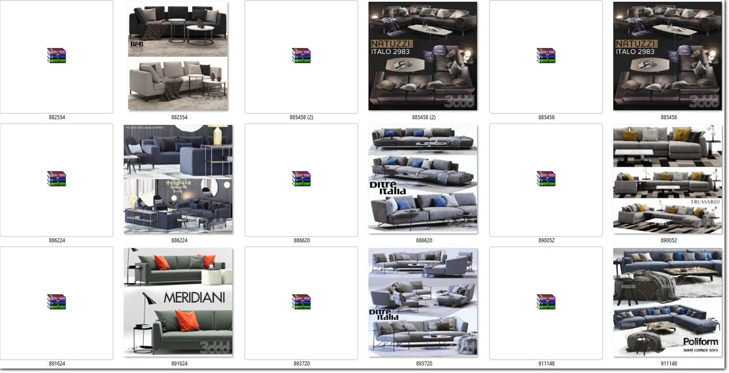 340 SOFA MODELS 3DSKY PRO VOL.01 - 3DS MAX
