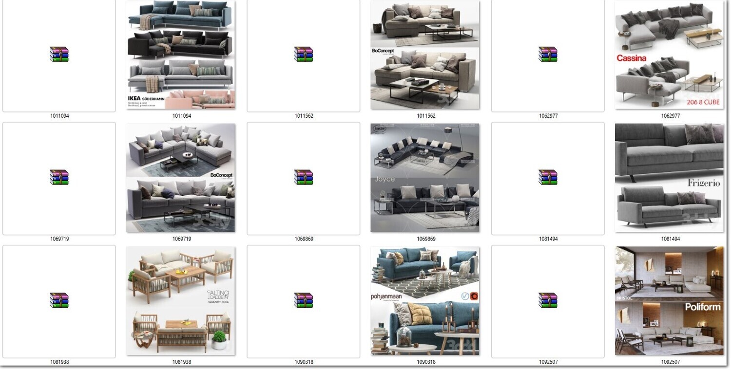 340 SOFA MODELS 3DSKY PRO VOL.01 - 3DS MAX