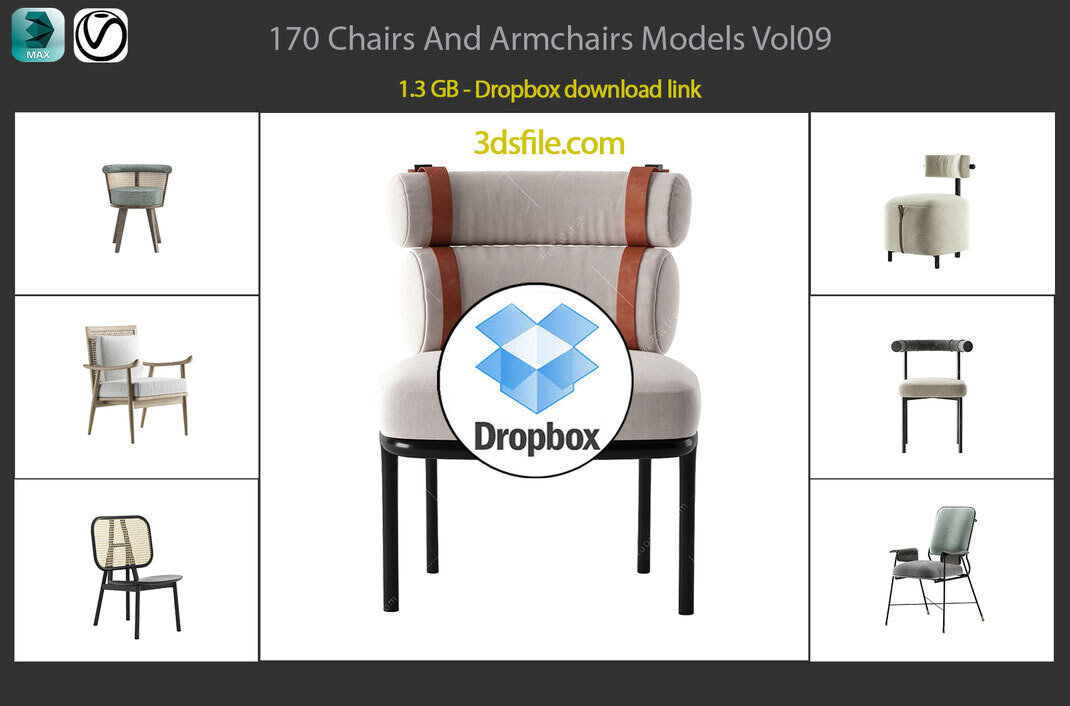 170 Chairs And Armchairs Models Vol.09 - Vray