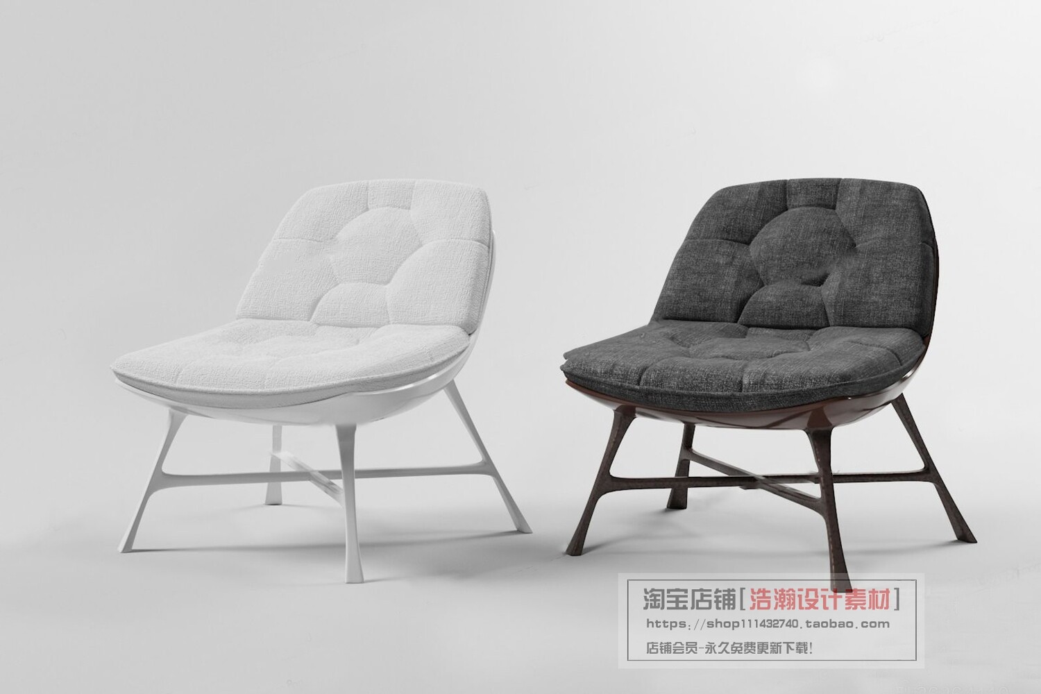 128 CHAIRS AND ARMCHAIRS 3D MODELS VOL.04 - VRAY