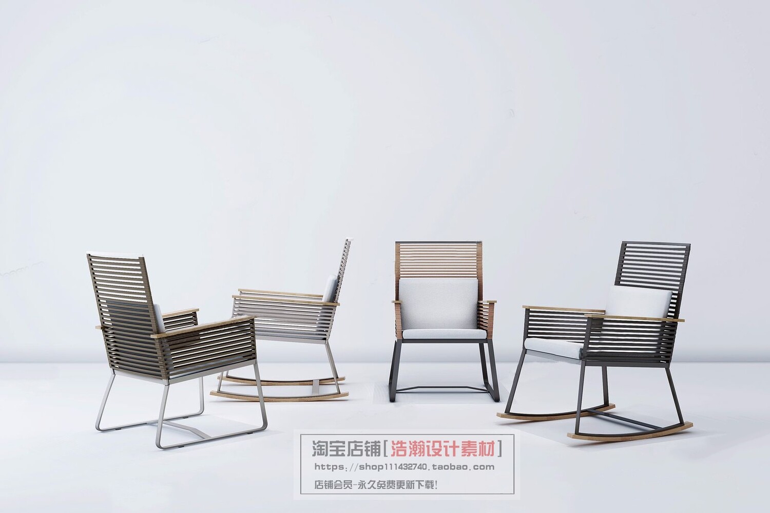 128 CHAIRS AND ARMCHAIRS 3D MODELS VOL.04 - VRAY