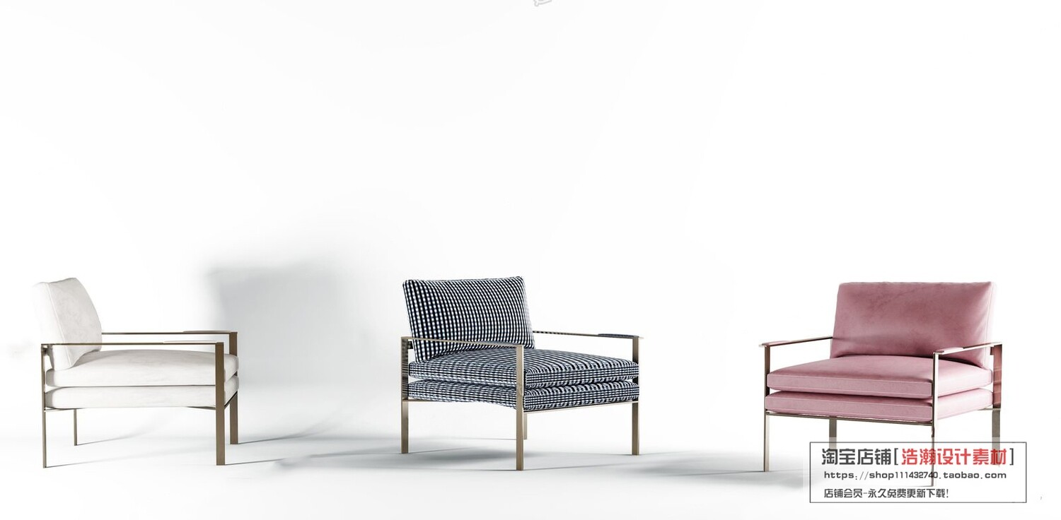 128 CHAIRS AND ARMCHAIRS 3D MODELS VOL.04 - VRAY
