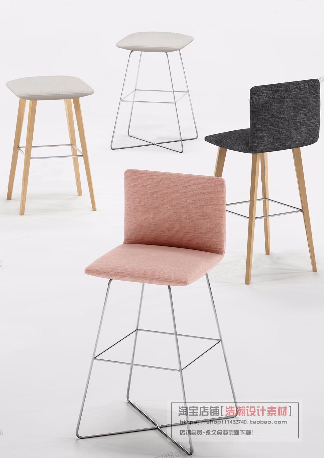 128 CHAIRS AND ARMCHAIRS 3D MODELS VOL.04 - VRAY