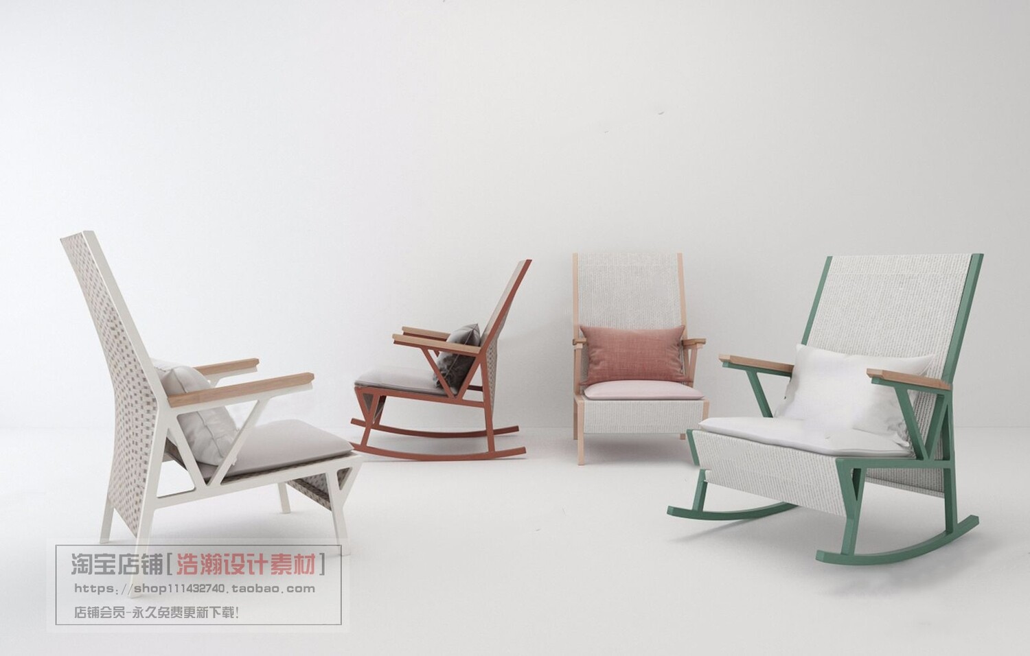 128 CHAIRS AND ARMCHAIRS 3D MODELS VOL.04 - VRAY