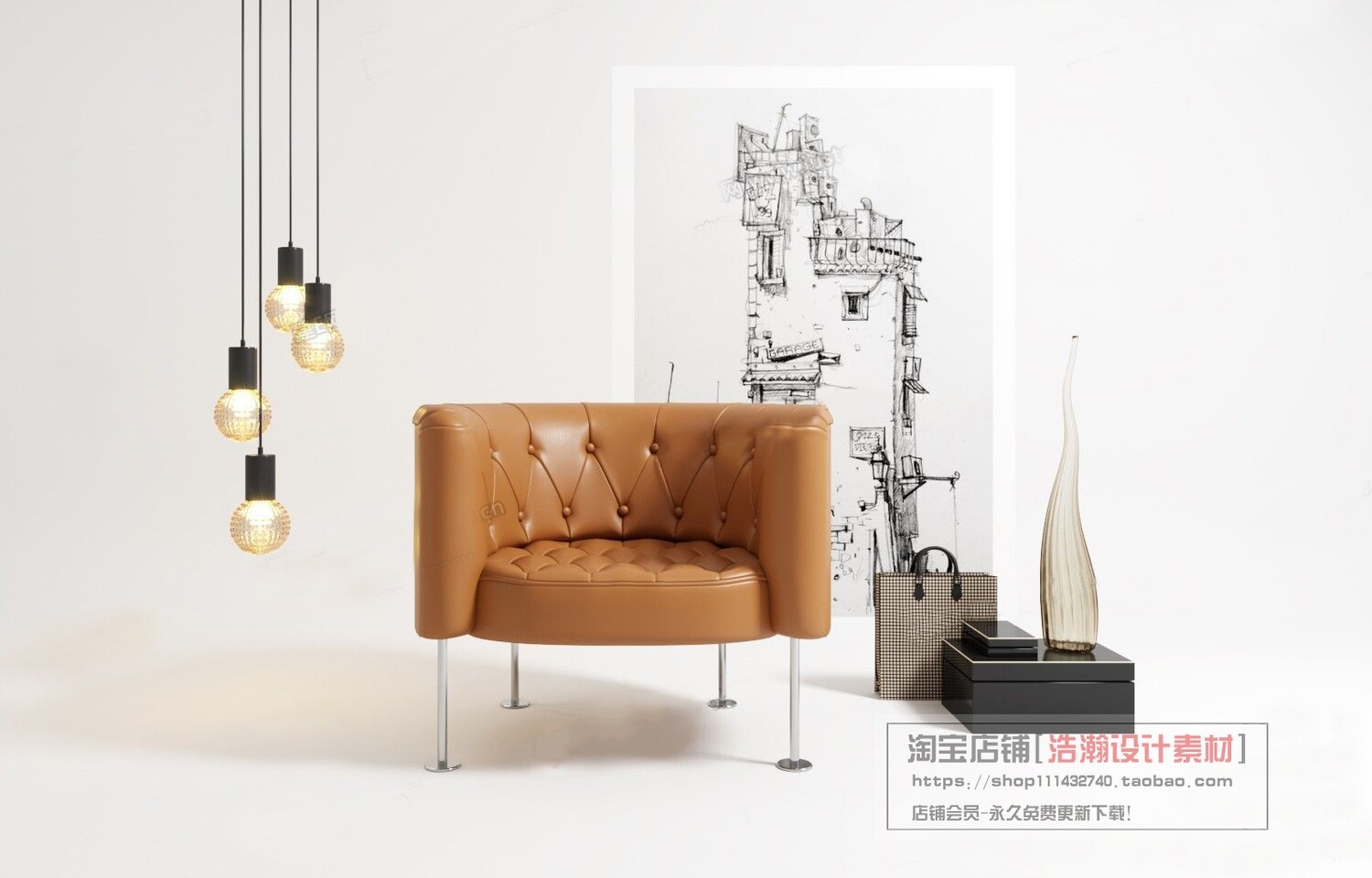 128 CHAIRS AND ARMCHAIRS 3D MODELS VOL.04 - VRAY