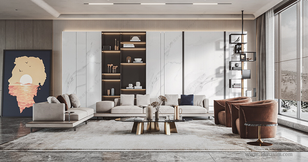 30 Living Room 3d Models Vol.22 - CO.RO.NA