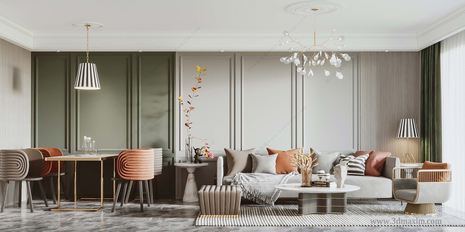 30 Living Room 3d Models Vol.22 - CO.RO.NA