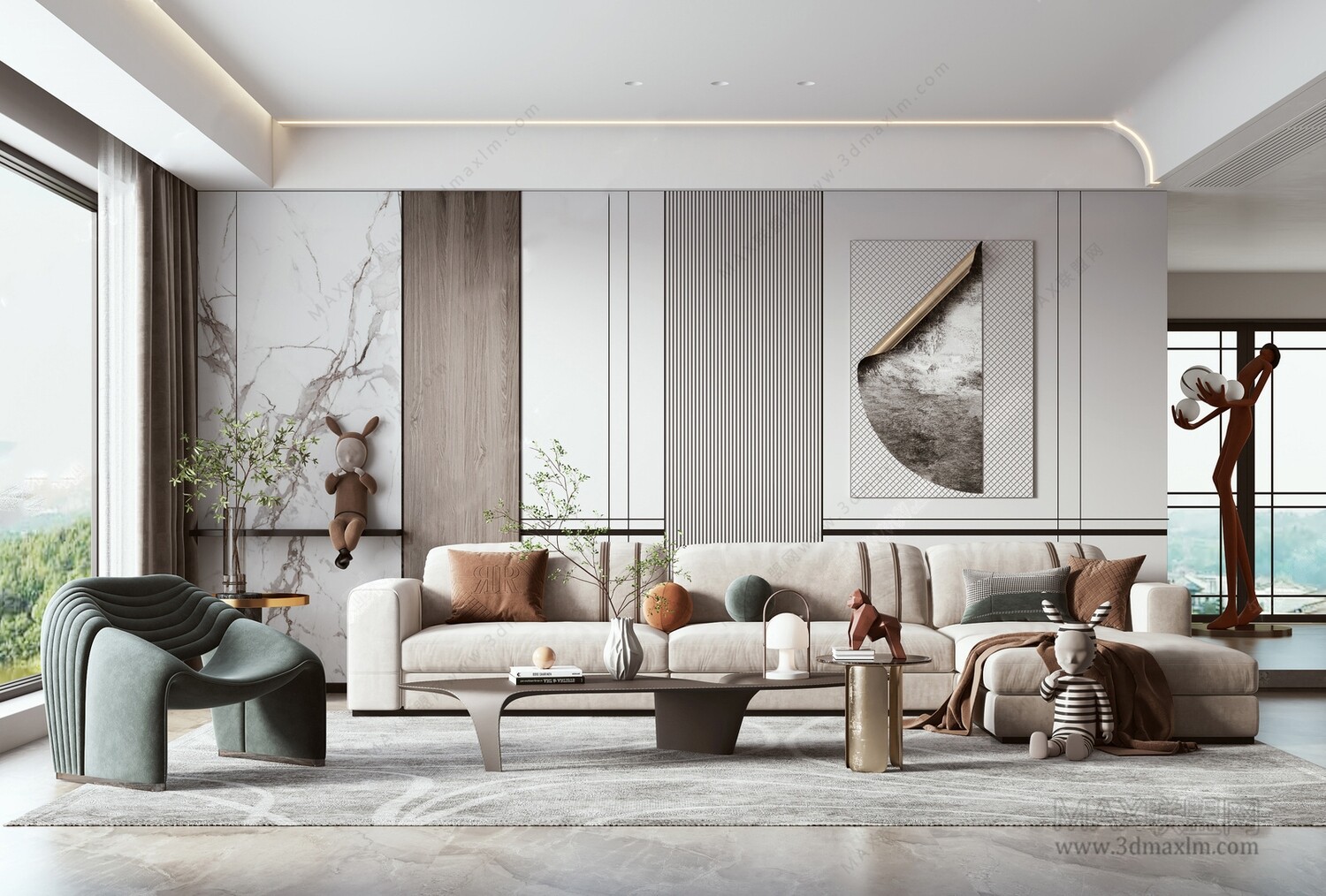 30 Living Room 3d Models Vol.22 - CO.RO.NA