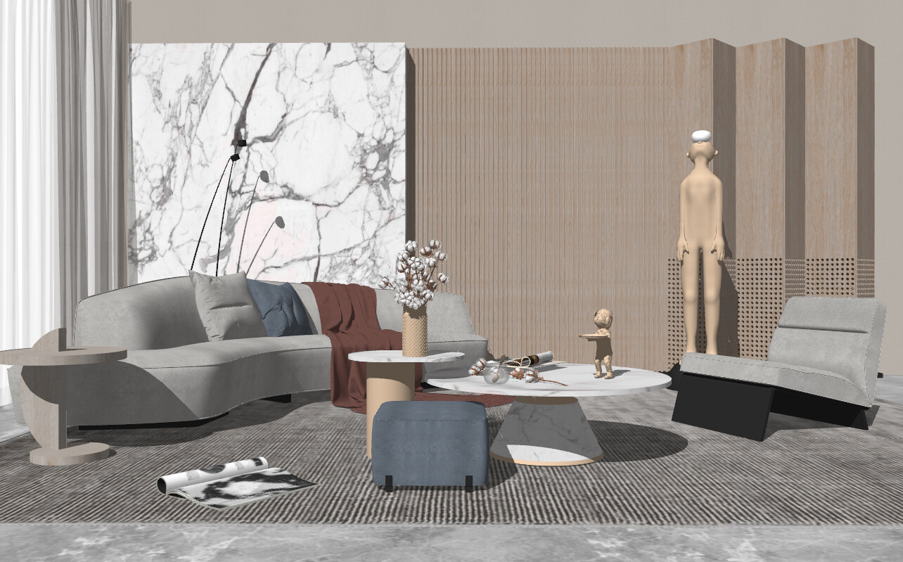 85 LIVING ROOM SKETCHUP 3D MODELS VOL01 - SKETCHUP