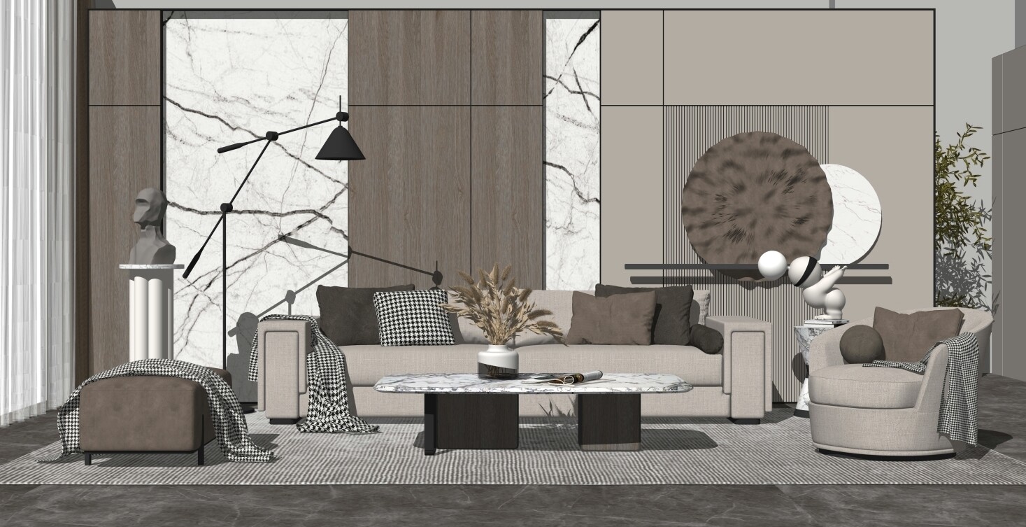 85 LIVING ROOM SKETCHUP 3D MODELS VOL01 - SKETCHUP