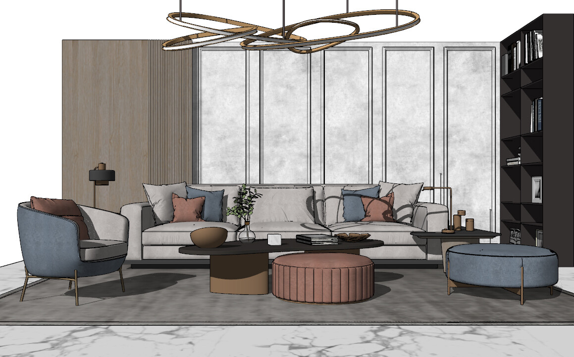 85 LIVING ROOM SKETCHUP 3D MODELS VOL01 - SKETCHUP