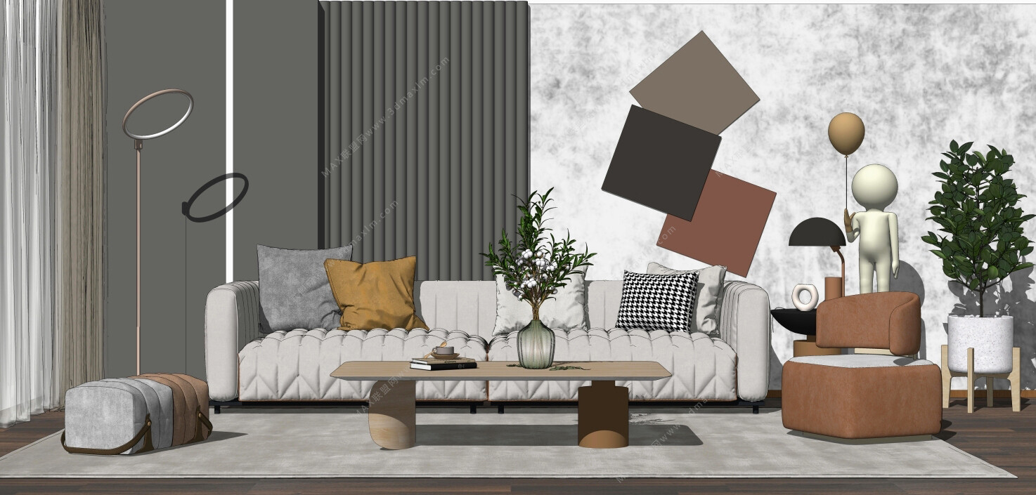85 LIVING ROOM SKETCHUP 3D MODELS VOL01 - SKETCHUP
